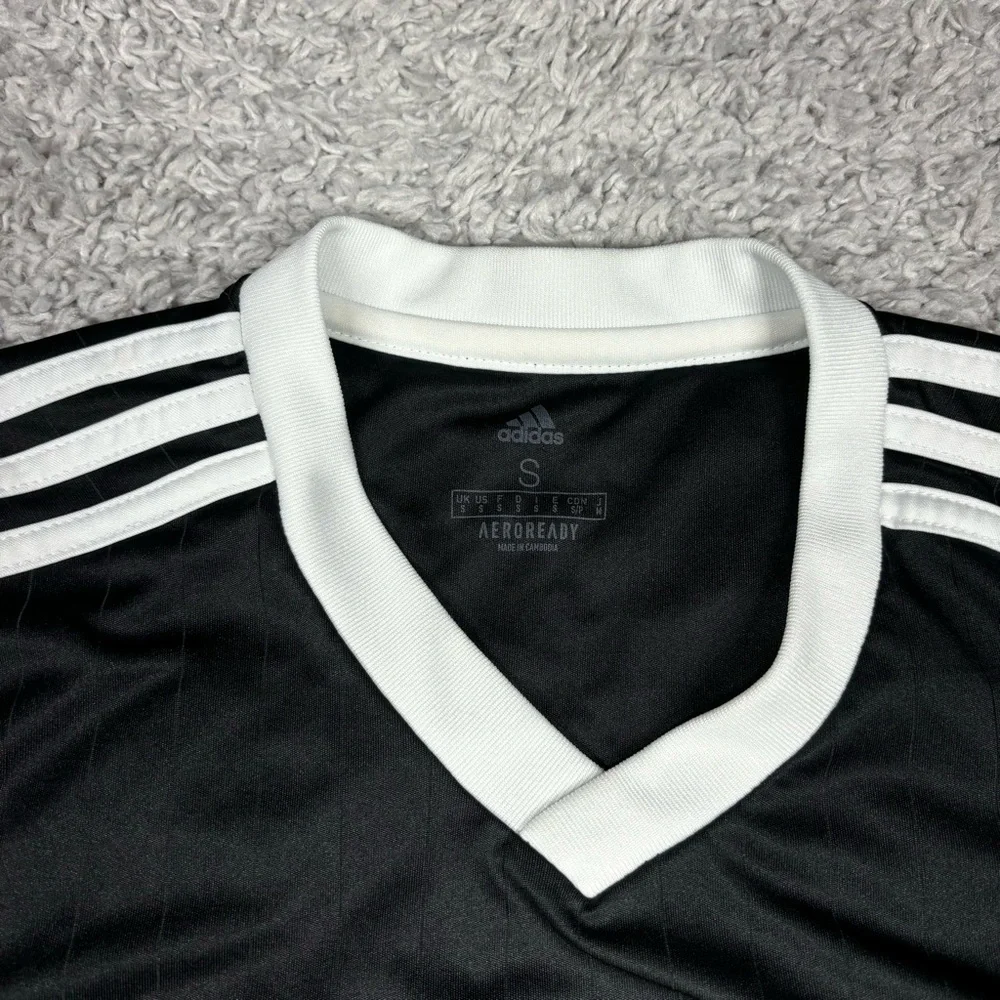 Adidas Jersey Mens Small Soccer Jersey Classic Black White Aeroready Performance